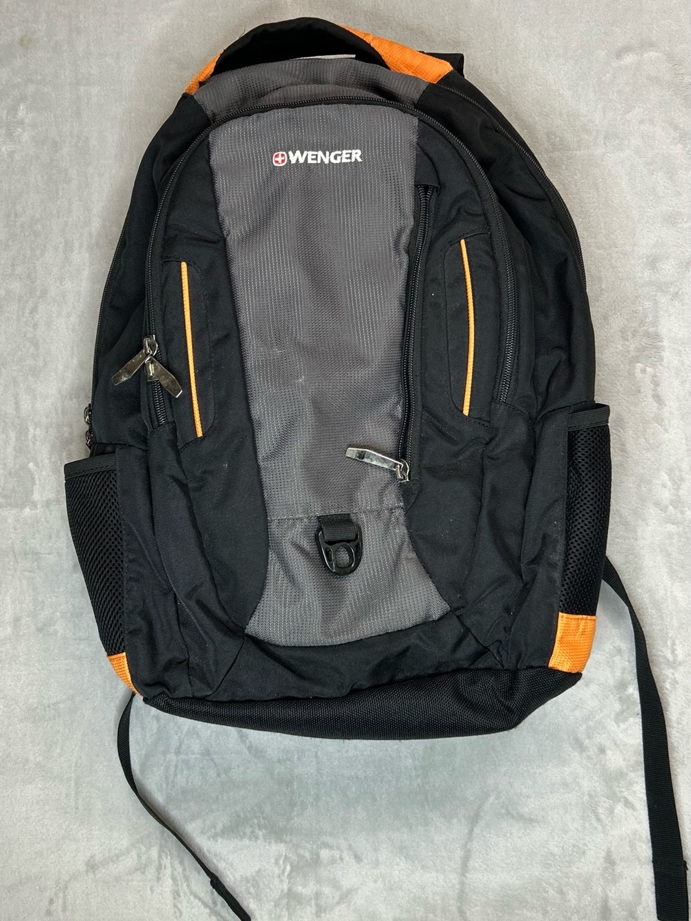 Wenger Black, Gray & Orange Commuter Backpack